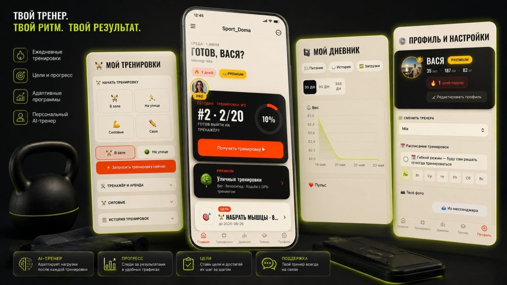 AI-тренер SportDoma для домашних тренировок
